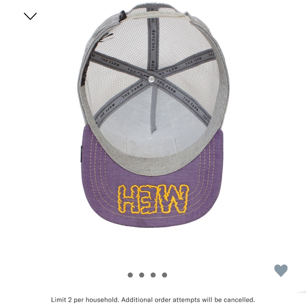 NIB Limited Edition Goorin Brothers “Meh” Lazy Bear Trucker Hat - Picture 4 of 6